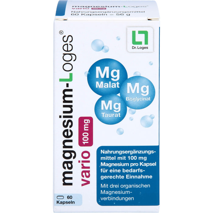 Magnesium-Loges vario 100 mg Kapseln, 60 pc Capsules