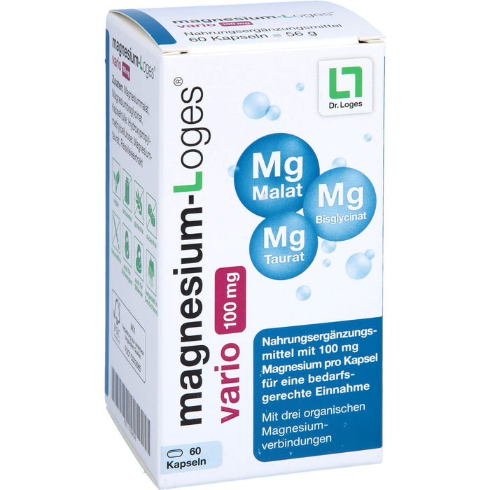 Magnesium-Loges vario 100 mg Kapseln, 60 pcs. Capsules