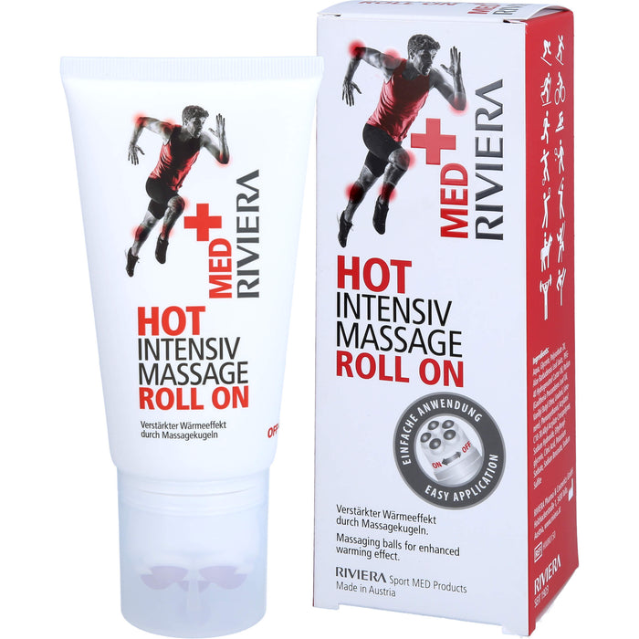 RIVIERA Med+ Hot Intensiv Massage Roll on, 150 ml GEL