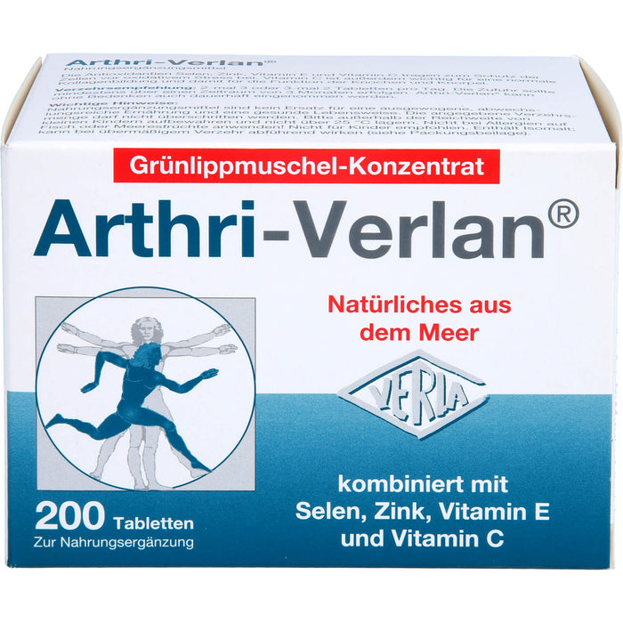 Arthri-Verlan Grünlippmuschel-Konzentrat Tabletten, 200 pc Tablettes