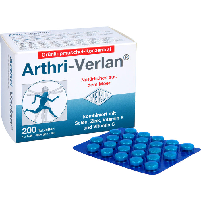 Arthri-Verlan Grünlippmuschel-Konzentrat Tabletten, 200 pc Tablettes