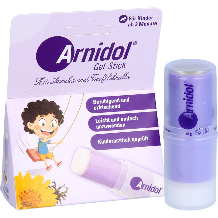 Arnidol Gel-Stick zur Schmerzlinderung von blauen Flecken, 15 g Stift