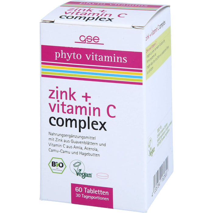 GSE Zink + Vitamin C Complex (Bio) Phyto Vitamins, 60 St TAB
