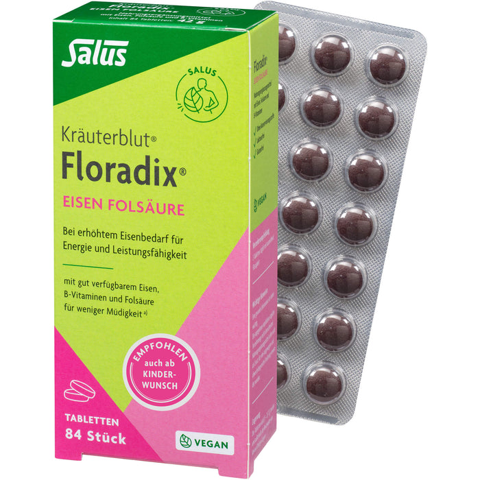 Floradix Eisen Folsäure, 84 St TAB