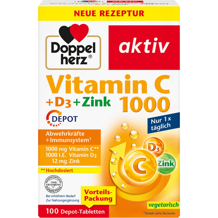 Doppelherz Vit C 1000+d3+z, 100 St TAB