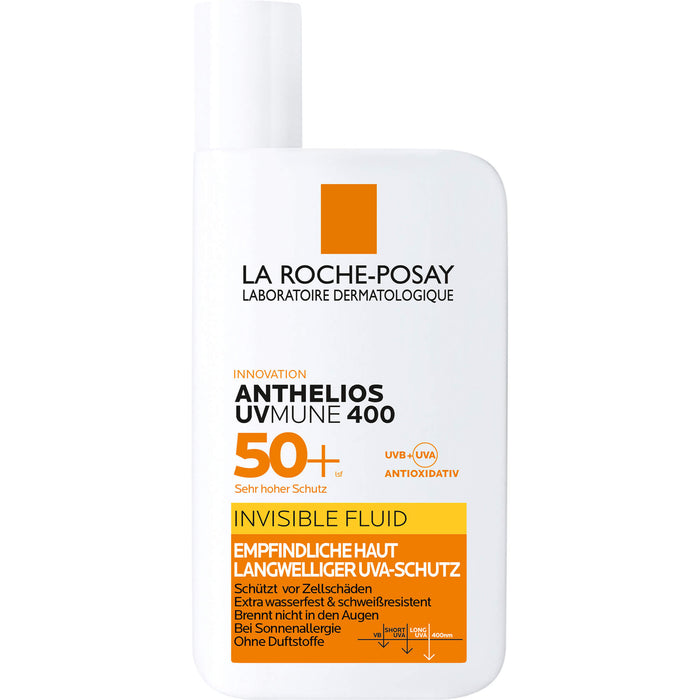 LA ROCHE-POSAY Anthelios UVMune 400 Invisible Fluid LSF 50+ für empfindliche Haut, 50 ml Crème