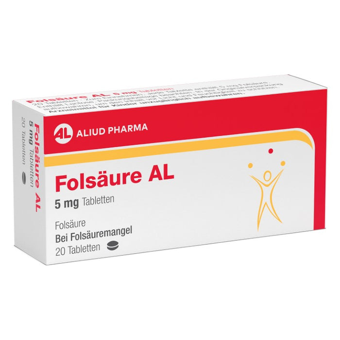 Folsäure AL 5 mg, 20 pcs. Tablets