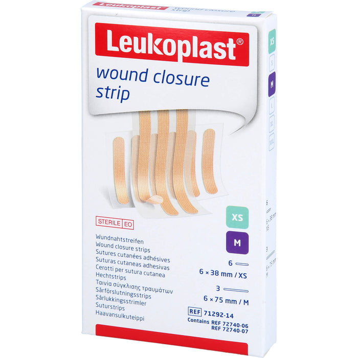 Leukoplast wound closure strip sterile Wundnahtstreifen für den sicheren Hautverschluss, 9 pcs. Stripes