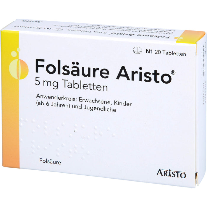 Folsäure Aristo 5 mg Tabletten, 20 St TAB