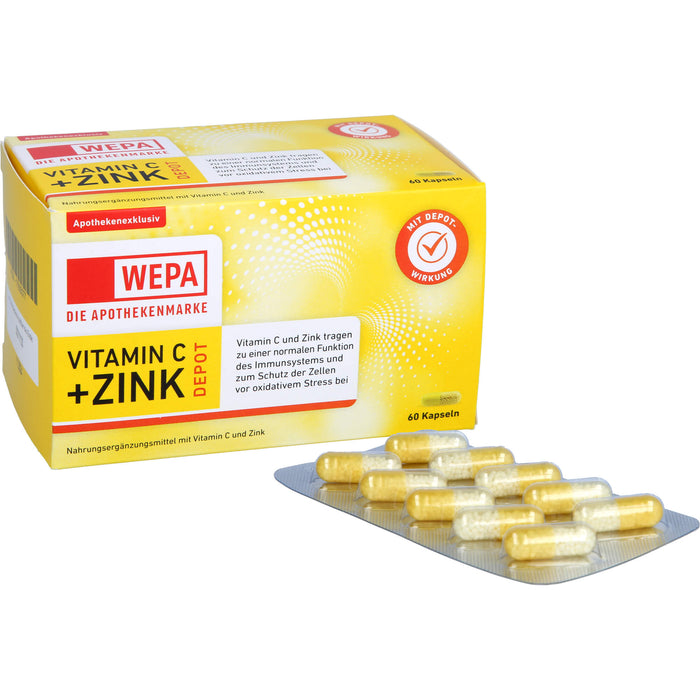 WEPA Vitamin C + Zink Depot Kapseln, 60 St. Kapseln