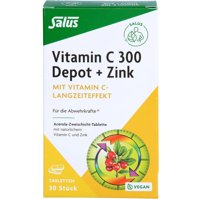 Vitamin C 300 Depot + Zink Salus, 30 St TAB