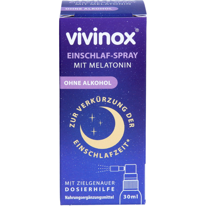 vivinox Einschlaf-Spray mit Melatonin zur Verkürzung der Einschlafzeit, 30 ml Solution