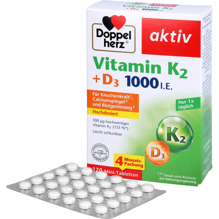 Doppelherz Vit K2+d3 1000, 120 St TAB