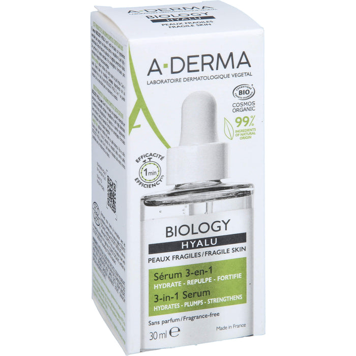 A-DERMA BIOLOGY HYALU SERUM 3in1, 30 ml