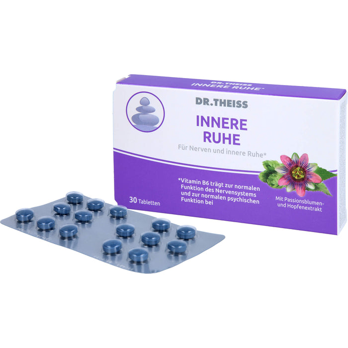 DR.THEISS Innere Ruhe Tabletten trägt zur normalen Funktion des Nervensystems bei, 30 pc Tablettes