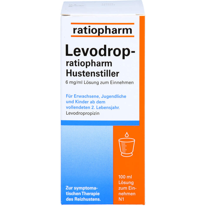 Levodrop-ratiopharm Hustenstiller, 6 mg/ml Lösung zum Einnehmen, 100 ml LSE