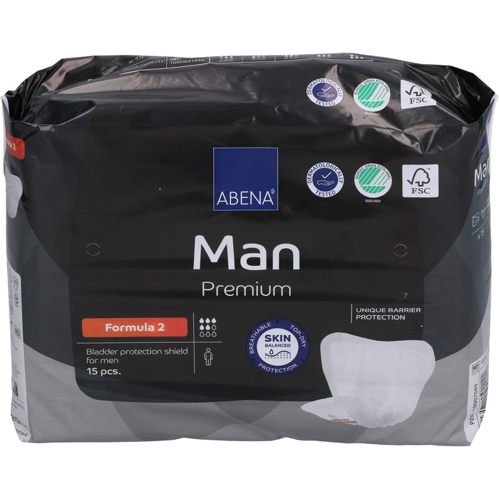 ABENA Man Premium Formula 2 Inkontinenzeinlagen, 15 pcs. Insoles