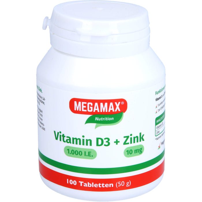 Vitamin D3 1000 IE + Zink 10 mg, 100 St TAB