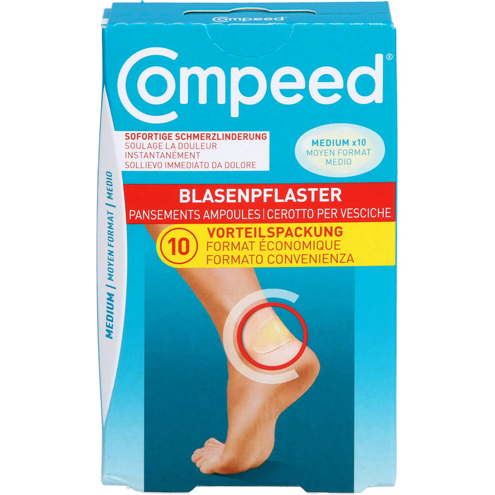 COMPEED Blasenpflaster Medium für sofortige Schmerzlinderung, 10 pc Pansement