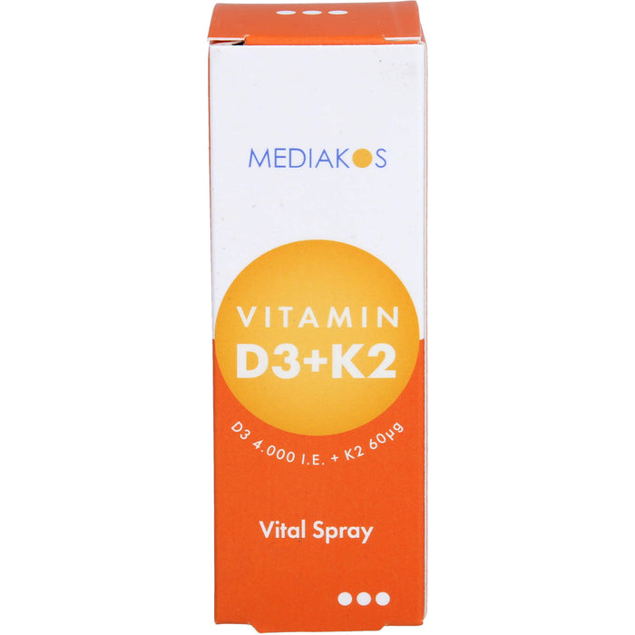 Vitamin D3 + K2 4000 IE 60 ug Mediakos Vital Spray, 20 ml SPR