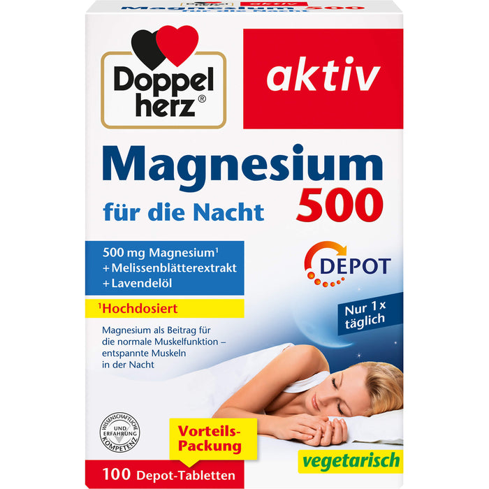 Doppelherz Magnesium 500 Nacht, 100 St TAB