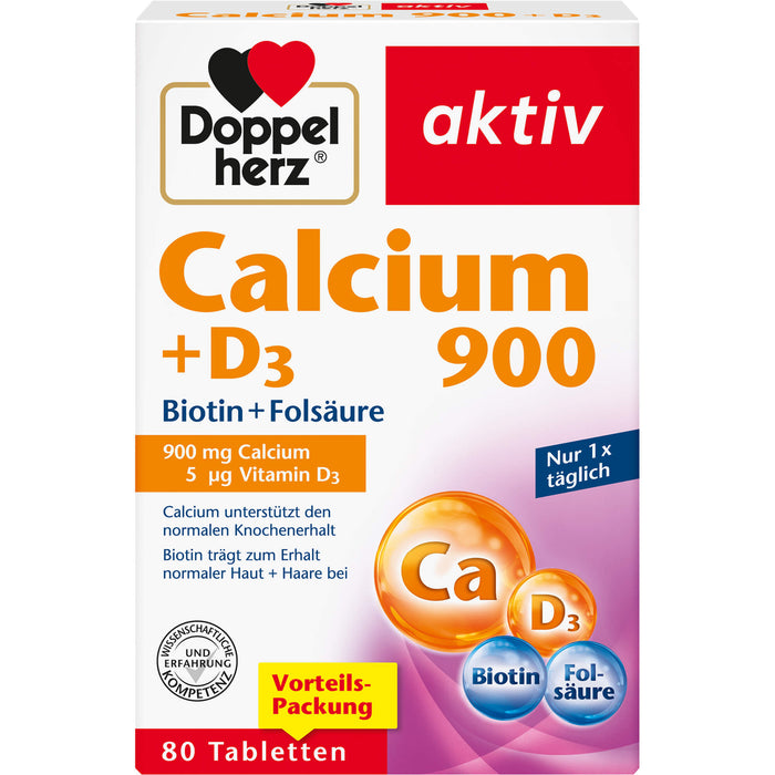 Doppelherz Calcium 900 + D3, 80 St TAB