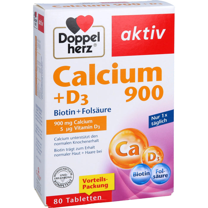 Doppelherz Calcium 900 + D3, 80 St TAB