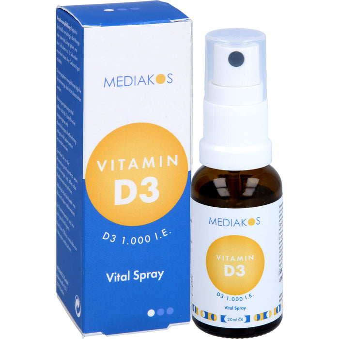 Vitamin D3 1,000 I.E. Mediakos Vital Spray, 20 ml SPR