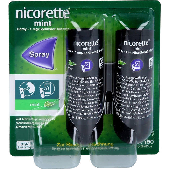 nicorette Mint Spray 1 mg/Sprühstoß, 2 pc Spray