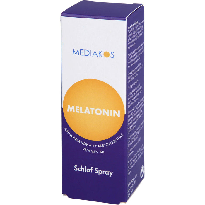 Melatonin Ashwagandha Mediakos Schlaf Spray vegan, 20 ml SPR
