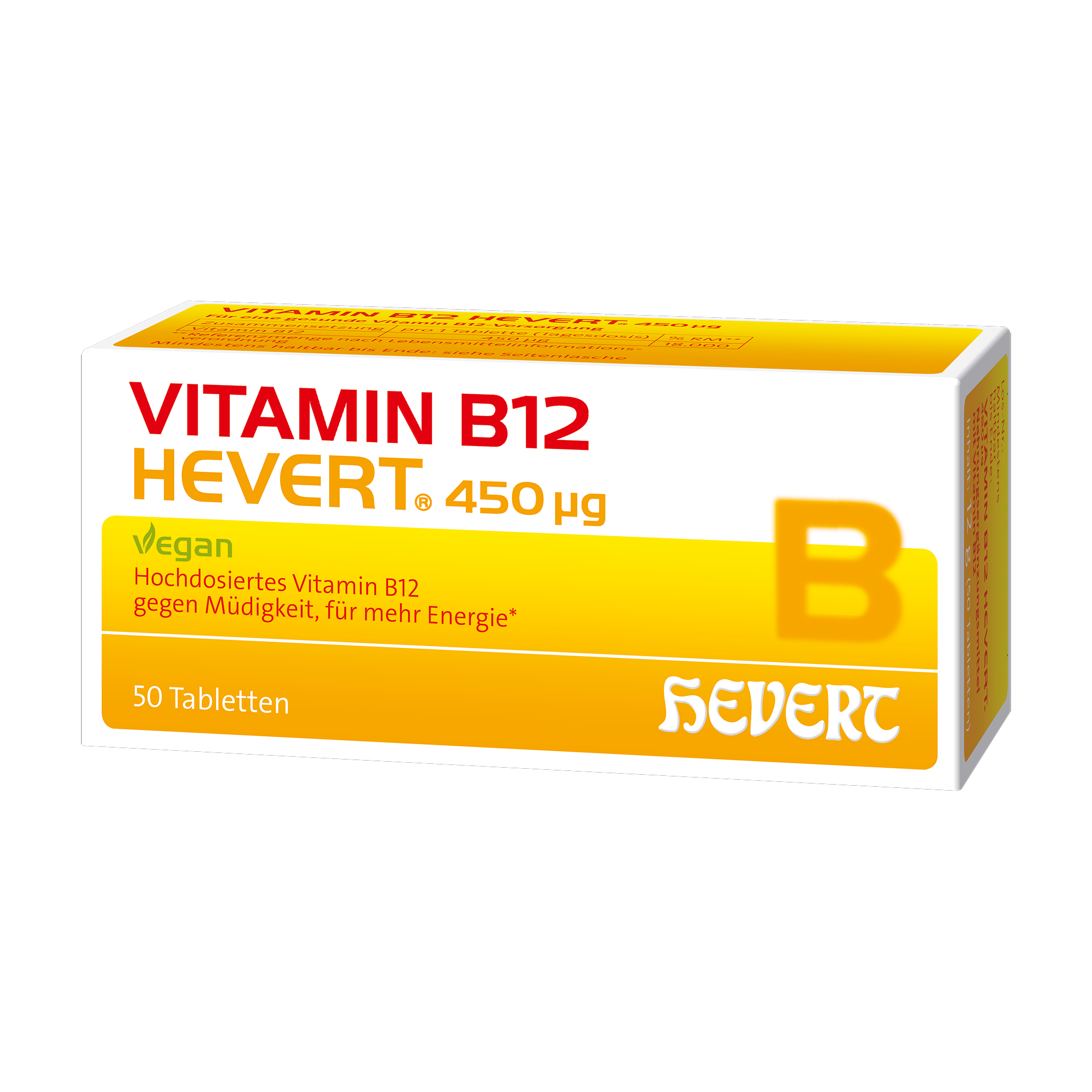 Vitamin B12 Hevert 450 µg, 50 St. Tabletten