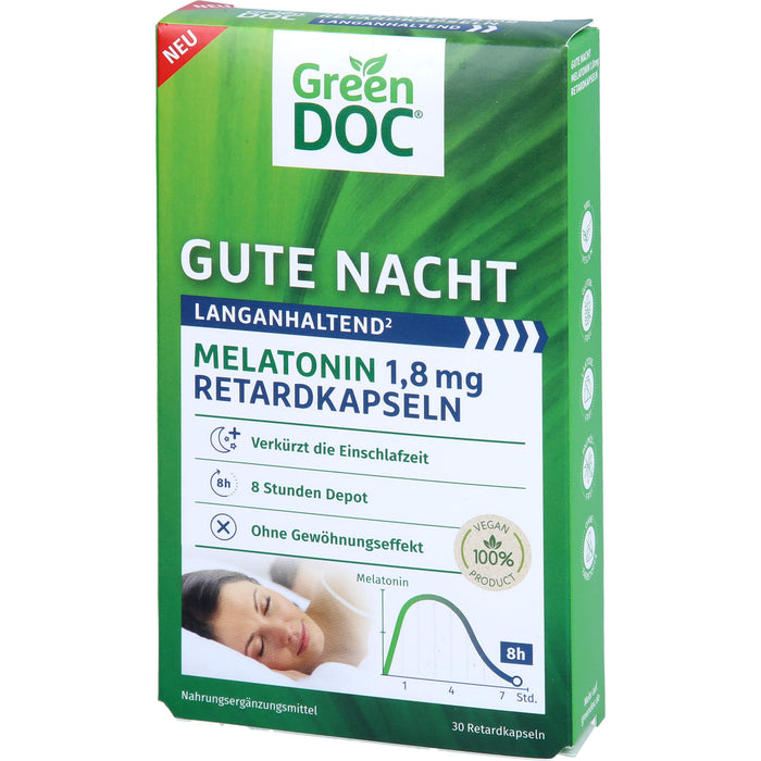 GreenDoc Melatonin 1,8 mg Retardkapseln, 30 St REK