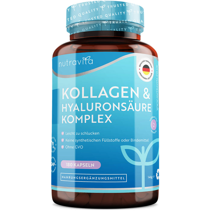 Kollagen & Hyaluronsäure Kompl. Biotin+VitC+Selen, 180 St KAP