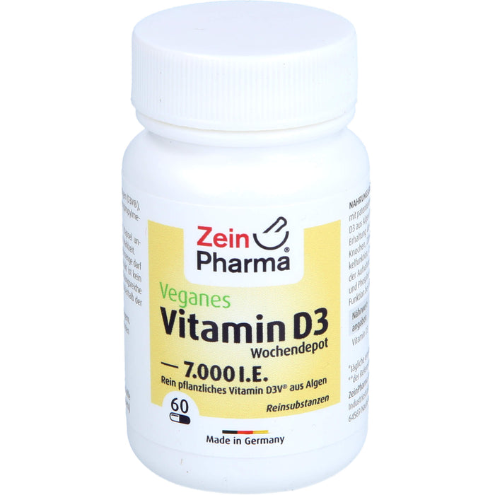 Vegane Vitamin D3 7000 IE (Wochendepot) Kapseln, 60 St KAP