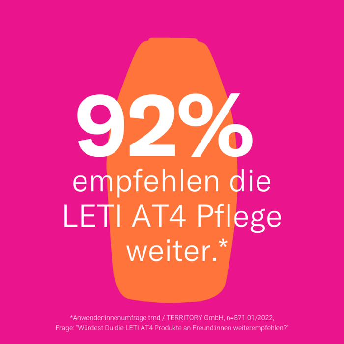 LETI AT4 Defense Fluid SPF 50+ - Sonnenlotion mit sehr hohem Lichtschutz SPF 50+ bei trockener oder zu Neurodermitis neigender Haut an Gesicht und Körper, 100 ml Lotion