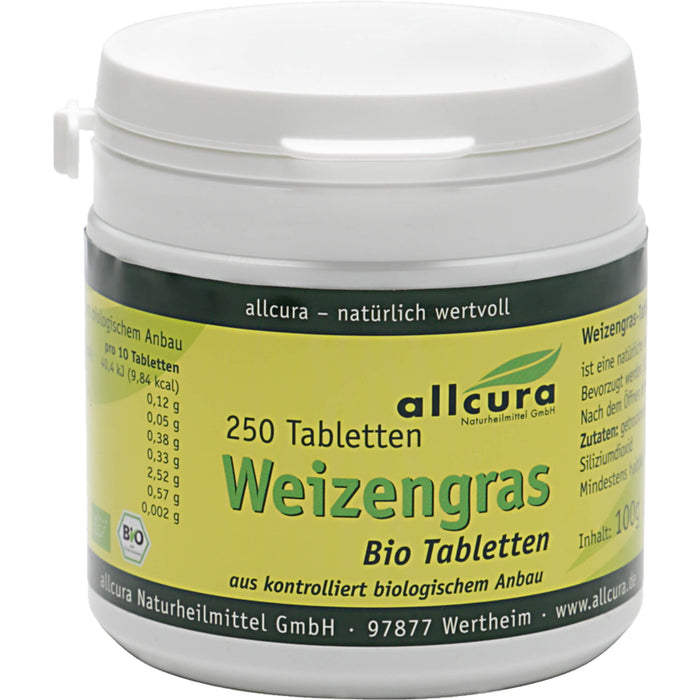 allcura Weizengras Bio Tabletten, 250 pcs. Tablets