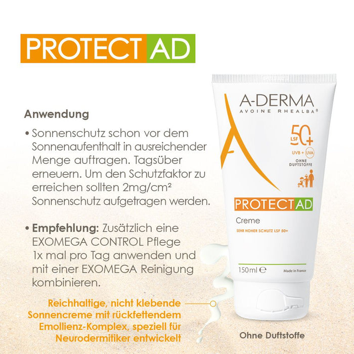 A-Derma Protect AD Creme LSF 50+, 150 ml Creme