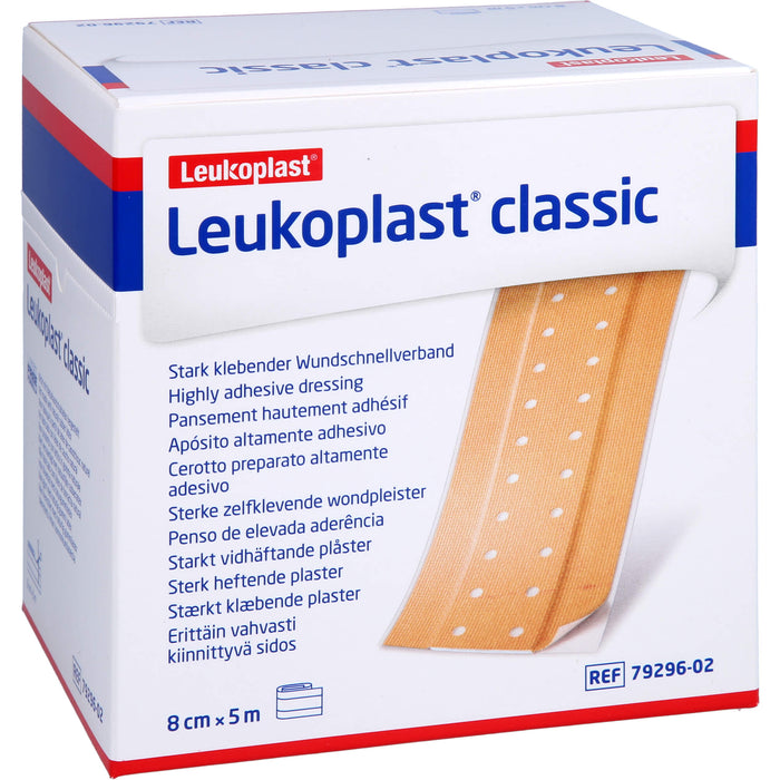 Leukoplast Classic 8 cm x 5 m stark klebender Wundschnellverband, 1 pc Pansement