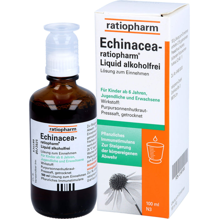 Echinacea-ratiopharm Liquid alkoholfrei, 100 ml Solution