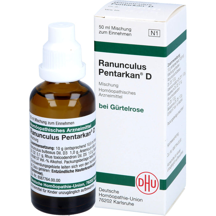 DHU Ranunculus Pentarkan D Mischung bei Gürtelrose, 50 ml Lösung