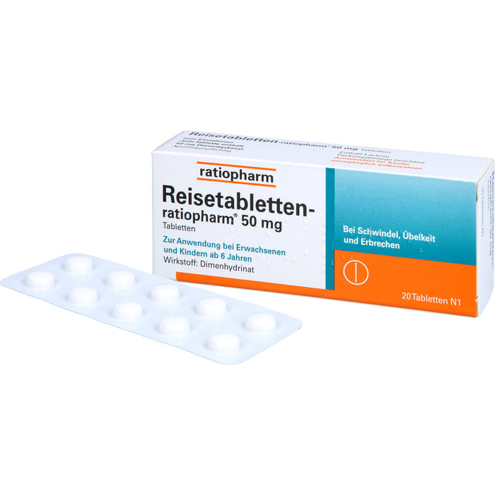 Reisetabletten-ratiopharm, 20 pcs. Tablets