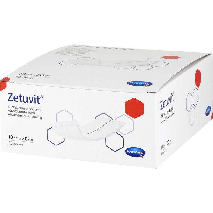 ZETUVIT Saugkompresse unsteril 10x20cm CPC, 30 St KOM