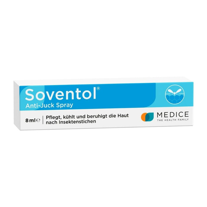 Soventol Anti-Juck Spray pflegt, kühlt und beruhigt die Haut nach Insektenstichen, 8 ml Solution