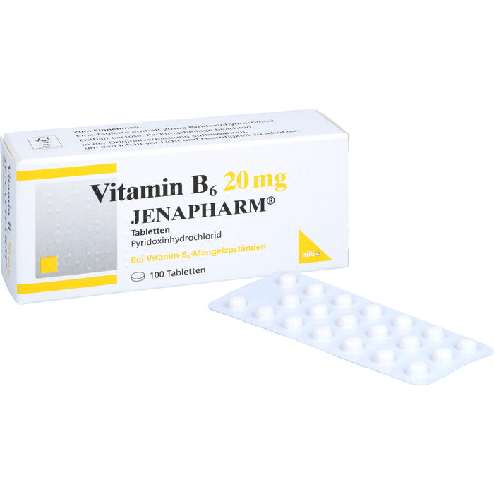 JENAPHARM Vitamin B6 Tabletten bei Vitamin B6 Mangelzuständen, 100 pcs. Tablets