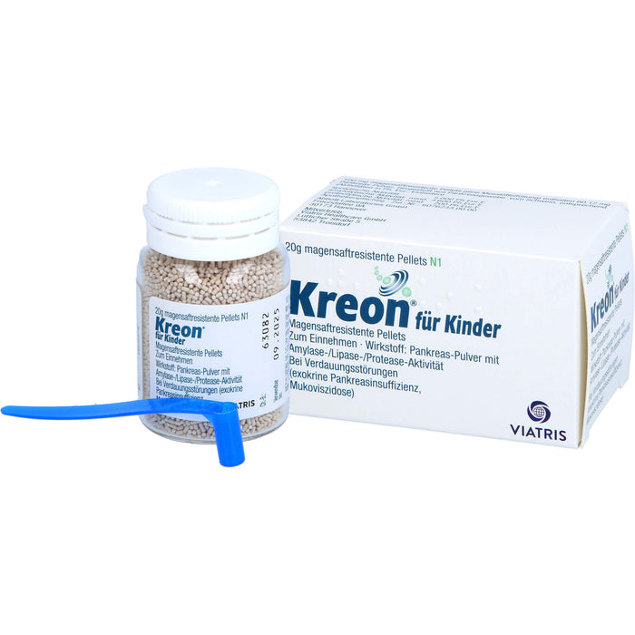 Kreon für Kinder, Magensaftresistente Pellets, 20 g Powder