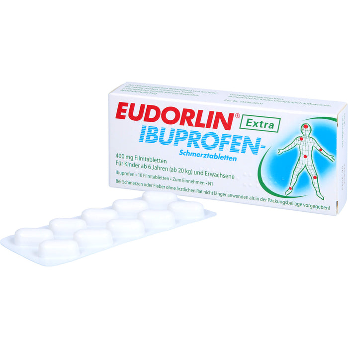 EUDORLIN Extra Ibuprofen-Schmerztabletten 400 mg bei Schmerzen und Fieber, 10 pcs. Tablets