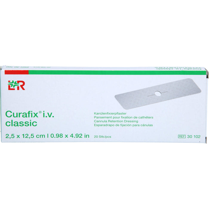 Lohmann & Rauscher Curafix i.v. classic Kanülenfixierpflaster 2,5 x 12,5 cm, 20 pc Pansement