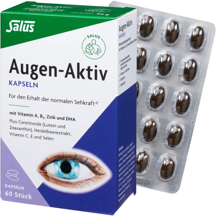 Salus Augen-Aktiv Kapseln für den Erhalt der normalen Sehkraft, 60 pc Capsules