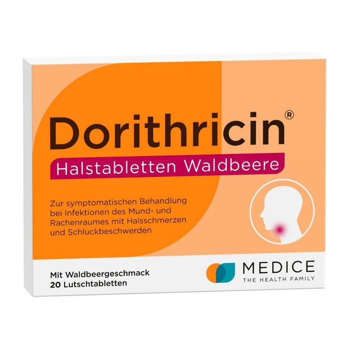 Dorithricin Halstabletten Waldbeere, 20 pc Tablettes