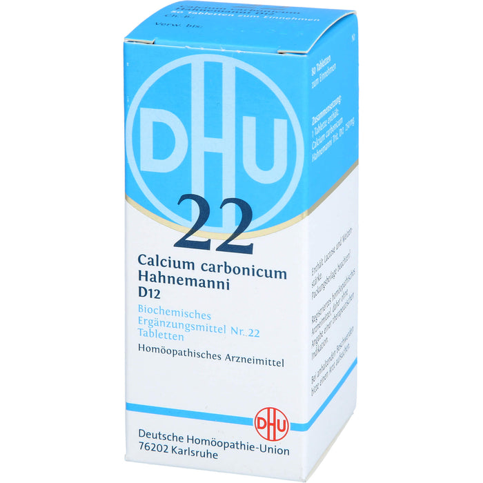 DHU Schüßler-Salz Nr. 22 Calcium carbonicum Hahnemanni D12 Tabletten, 80 pc Tablettes